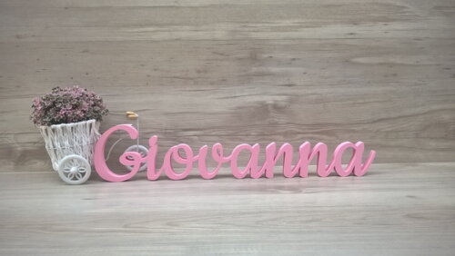 Nome de Mesa em mdf - Linha Ck - Giovanna 10 cm