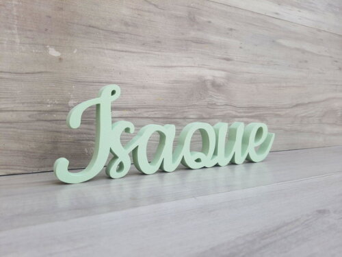 Nome de Mesa em mdf - Linha Ck - Isaque - 10 cm