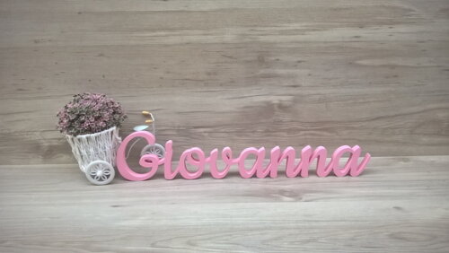 Nome de Mesa em mdf - Linha Ck - Giovanna 10 cm