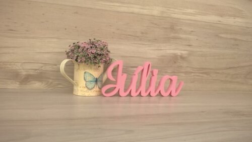 Nome de Mesa em mdf - Linha Ck - Júlia 10 cm