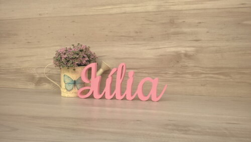 Nome de Mesa em mdf - Linha Ck - Júlia 10 cm