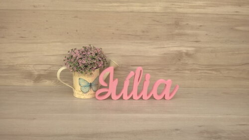 Nome de Mesa em mdf - Linha Ck - Júlia 10 cm