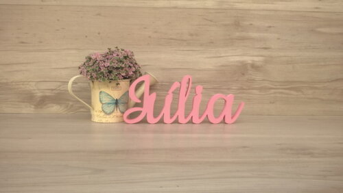 Nome de Mesa em mdf - Linha Ck - Júlia 10 cm