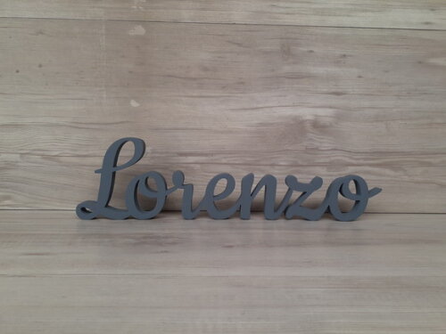 Nome de Mesa em mdf - Linha Ck - Lorenzo 10 cm