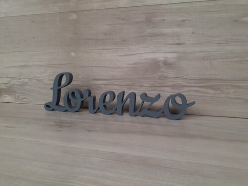 Nome de Mesa em mdf - Linha Ck - Lorenzo 10 cm