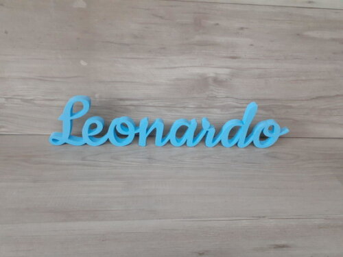 Nome de Mesa em mdf - Linha Ck - Leonardo 10 cm