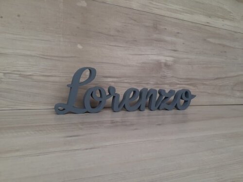 Nome de Mesa em mdf - Linha Ck - Lorenzo 10 cm
