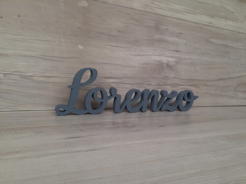 Nome de Mesa em mdf - Linha Ck - Lorenzo 10 cm