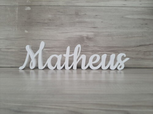 Nome de Mesa em mdf - Linha Ck - Matheus 10 cm