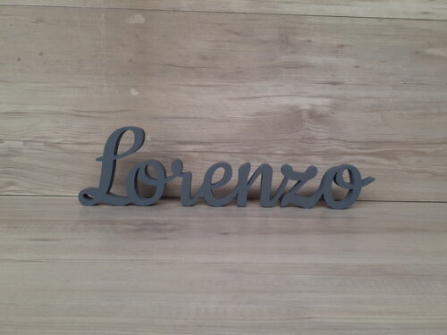 Nome de Mesa em mdf - Linha Ck - Lorenzo 10 cm