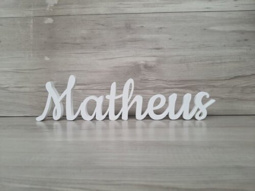 Nome de Mesa em mdf - Linha Ck - Matheus 10 cm