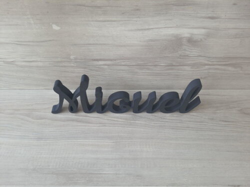 Nome de Mesa em mdf - Linha Ck - Miguel 10 cm