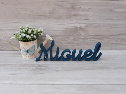 Nome de Mesa em mdf - Linha Ck - Miguel 10 cm