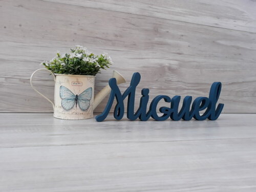 Nome de Mesa em mdf - Linha Ck - Miguel 10 cm