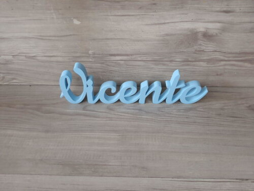 Nome de Mesa em mdf - Linha Ck - Vicente 10 cm