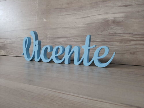 Nome de Mesa em mdf - Linha Ck - Vicente 10 cm