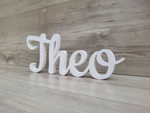 Nome de Mesa em mdf - Linha Ck - Theo 13 cm