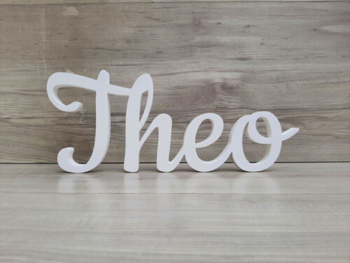 Nome de Mesa em mdf - Linha Ck - Theo 13 cm