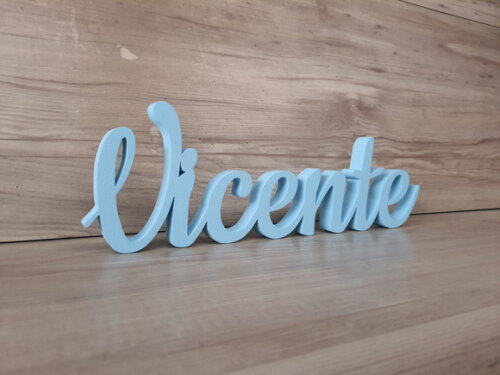 Nome de Mesa em mdf - Linha Ck - Vicente 10 cm