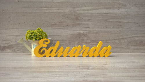 Nome de mesa em MDF - Linha Clássicos - Eduarda 10 cm