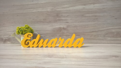 Nome de mesa em MDF - Linha Clássicos - Eduarda 10 cm