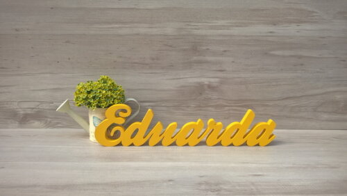 Nome de mesa em MDF - Linha Clássicos - Eduarda 10 cm