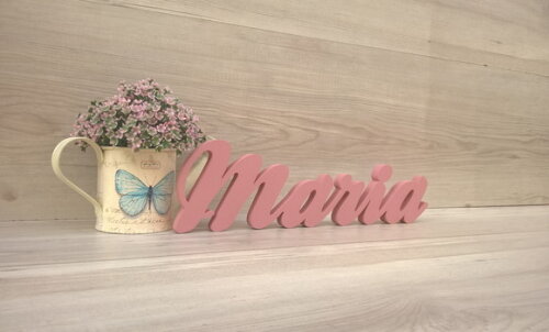 Nome de mesa em MDF - Linha Clássicos - Maria 10 cm