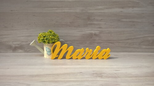 Nome de mesa em MDF - Linha Clássicos - Maria 10 cm