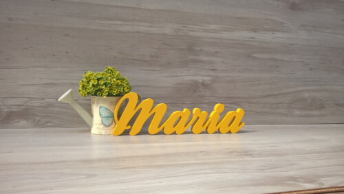 Nome de mesa em MDF - Linha Clássicos - Maria 10 cm
