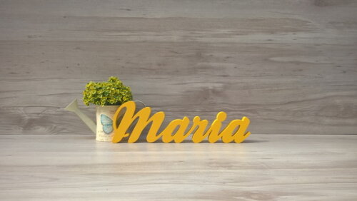 Nome de mesa em MDF - Linha Clássicos - Maria 10 cm
