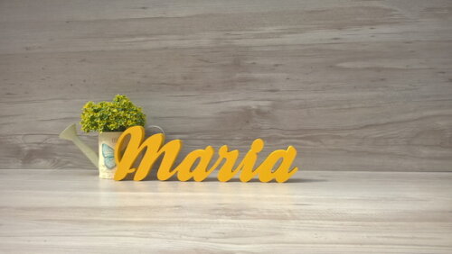 Nome de mesa em MDF - Linha Clássicos - Maria 10 cm