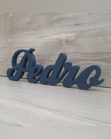 Nome de Mesa em mdf - Linha Clássicos - Pedro 10 cm