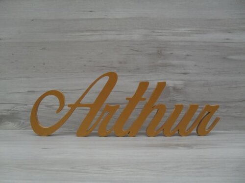 Nome de mesa em MDF - Linha Clássicos BOP - Arthur 13 cm