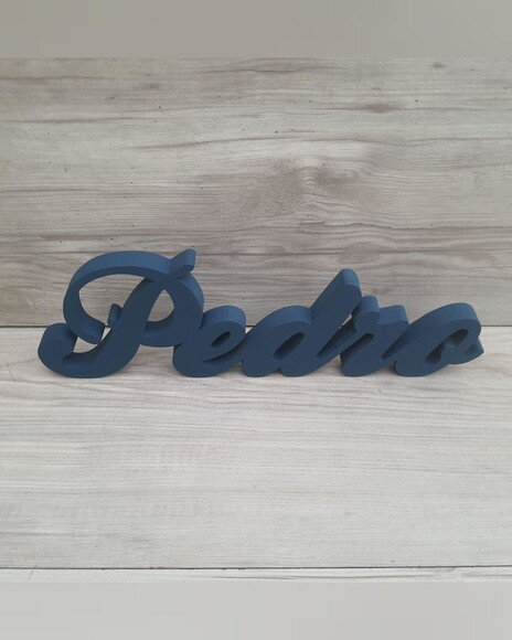 Nome de Mesa em mdf - Linha Clássicos - Pedro 10 cm