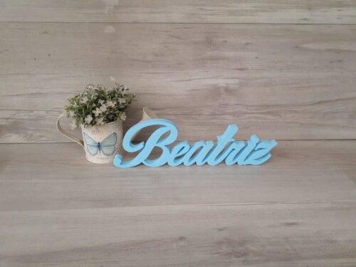 Nome de Mesa em mdf - Linha Clássicos Bop - Beatriz 10 cm