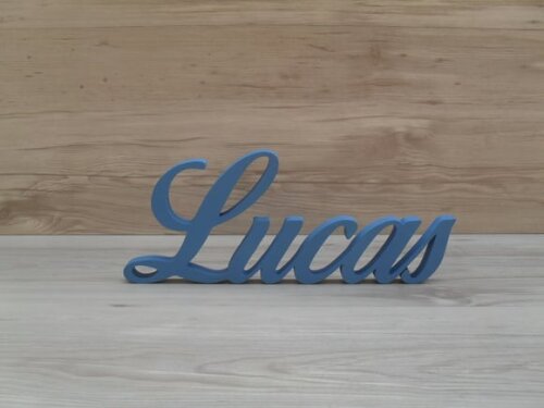 Nome de Mesa em mdf - Linha Clássicos Bop - Lucas 13 cm