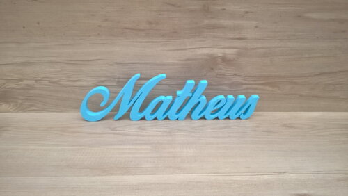 Nome de Mesa em mdf - Linha Clássicos Bop - Matheus 10 cm