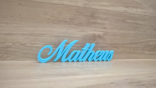 Nome de Mesa em mdf - Linha Clássicos Bop - Matheus 10 cm