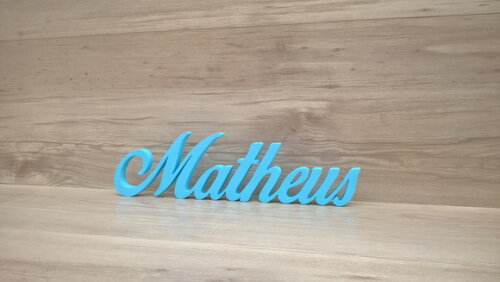 Nome de Mesa em mdf - Linha Clássicos Bop - Matheus 10 cm
