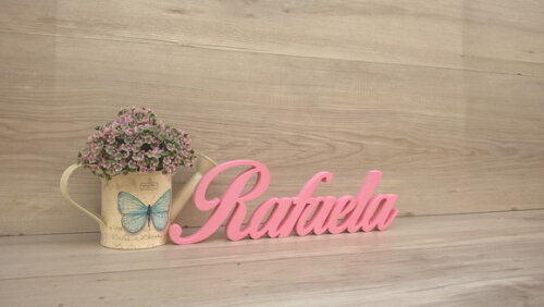 Nome de mesa em MDF - Linha Clássicos BOP - Rafaela 10 cm