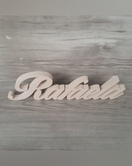 Nome de Mesa em mdf - Linha Clássicos Bop - Rafaela 10 cm