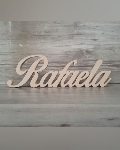 Nome de Mesa em mdf - Linha Clássicos Bop - Rafaela 10 cm