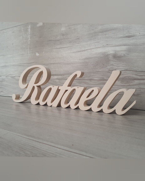 Nome de Mesa em mdf - Linha Clássicos Bop - Rafaela 10 cm