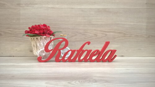 Nome de mesa em MDF - Linha Clássicos BOP - Rafaela 10 cm