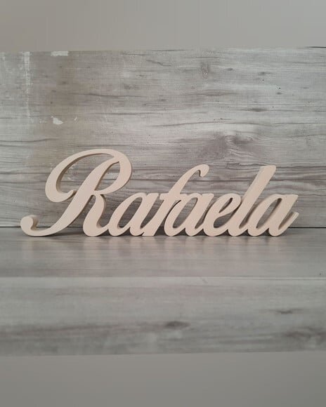 Nome de Mesa em mdf - Linha Clássicos Bop - Rafaela 10 cm