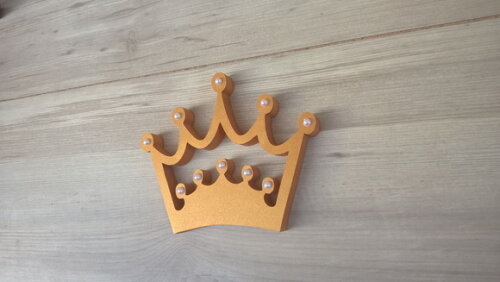 Nome De Mesa Em Mdf - Linha Ls - Alícia 13 Cm + Coroa 10 Cm