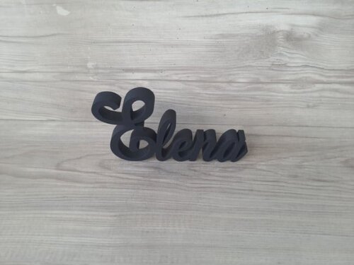 Nome de Mesa em mdf - Linha Ls - Elena - 10 cm