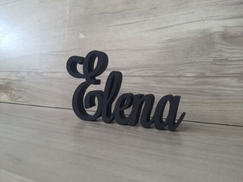 Nome de Mesa em mdf - Linha Ls - Elena - 10 cm