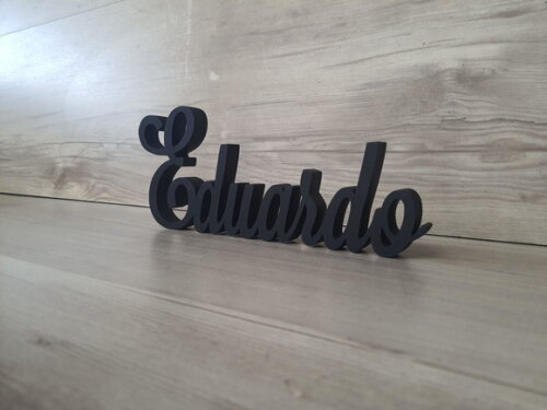 Nome de Mesa em mdf - Linha Ls - Eduardo - 10 cm