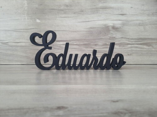 Nome de Mesa em mdf - Linha Ls - Eduardo - 10 cm